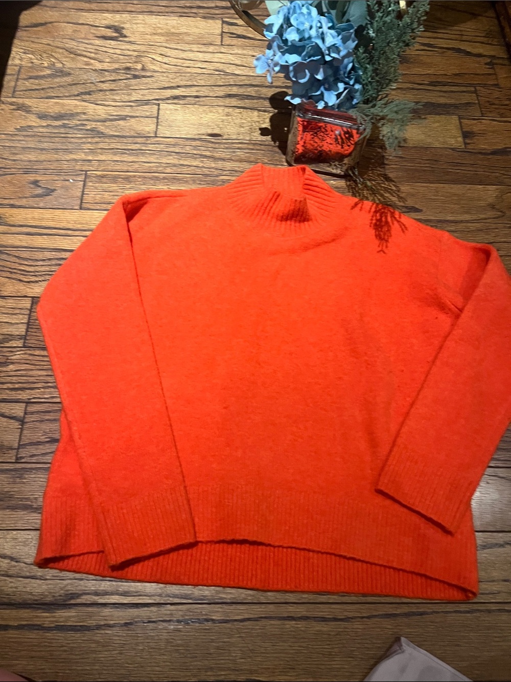 Uniqlo Bright Orange Turtleneck Sweater